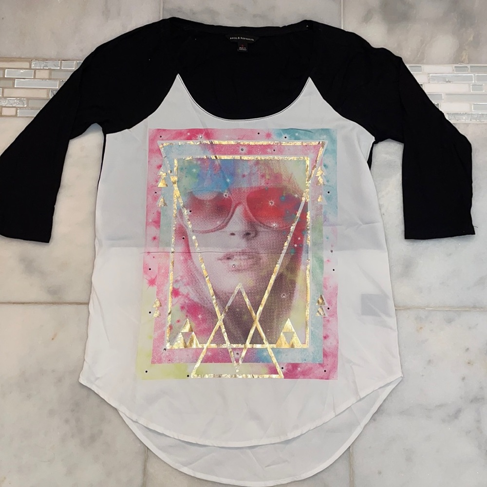 Rock & Republic Silk Blouse Shirt